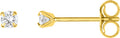Solitärohrstecker 750fein Zirkonia 2,5mm