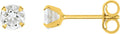 Solitärohrstecker 750fein Zirkonia 4 mm