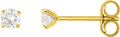Solitärohrstecker 750fein Zirkonia 3 mm