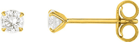 Solitärohrstecker 750fein Zirkonia 3 mm