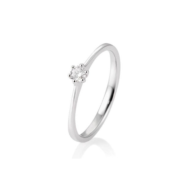 Verlobungsring 6er Krappe AU/PT 0,10ct H/SI